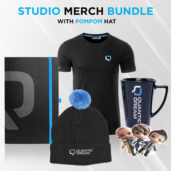 Quantic Dream Studio Merch Bundle ( Beanie with pompon )